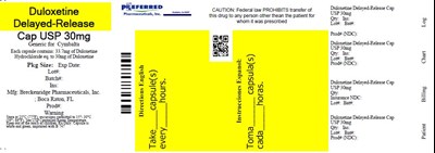 Duloxetine Delayed Release Cap Usp 30mg